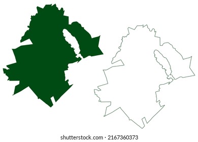 Nuevo Ideal municipality (Estado Libre y Soberano de Durango, Mexico, United Mexican States) map vector illustration, scribble sketch Nuevo Ideal map