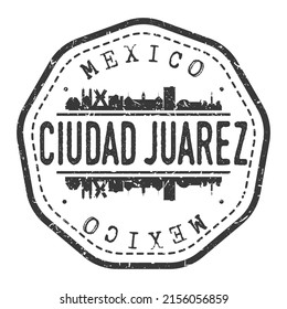 Juárez, Nuevo Leon, Mexico Stamp Skyline Postmark. Silhouette Postal Passport. City Round Vector Icon. Vintage Postage Design.