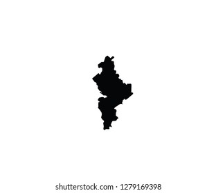 Nuevo Leon outline map Mexico state