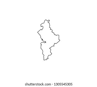 Nuevo Leon Outline Map Mexico 