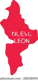 Nuevo Leon state map vector