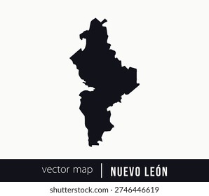 Nuevo León state map. Federative unit of Mexico. Vector map for any needs.