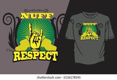 Nuff Respect Jamaikan vector for t-shirt