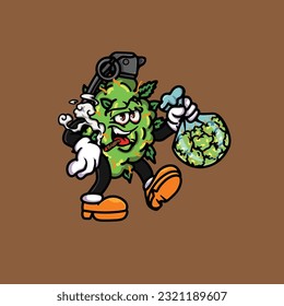 nig granada humeante blunt hold weed cannabis bud nug