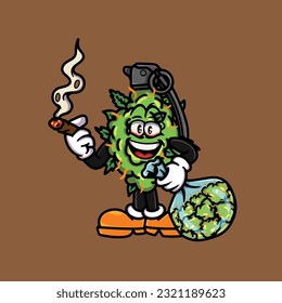 nig granada humeante blunt hold weed cannabis bud nug