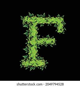 Nug Letter F From Weed Flower Cannabis Bud Font