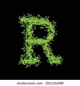 Nug Letter R From Weed Flower Cannabis Bud Font