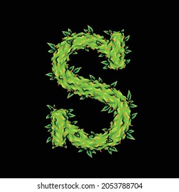 Nug Letter S From Weed Flower Cannabis Bud Font