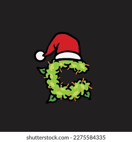 nug vector letter c from fruit strain weed food