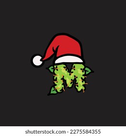 nug vector letter m from fruit strain weed food
