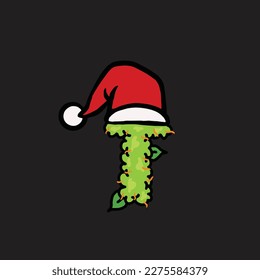 nug vector letter t from fruit strain weed food