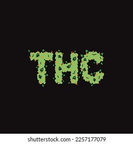 nug vector thc word text letter form cake oil wax nug weed