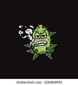 caricatura de bud de niebla vectorial de nug