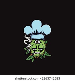 nug weed vector smoking joint bud cartoon festival job and hobby 