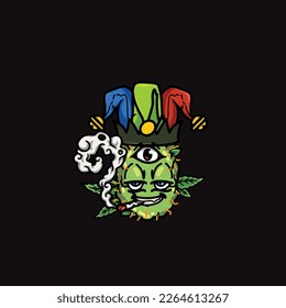 portador de hierba nublada humear en conjunto festival de dibujos animados moda personalizada