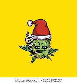 nug weed vector smoking joint bud cartoon festival custom fashion