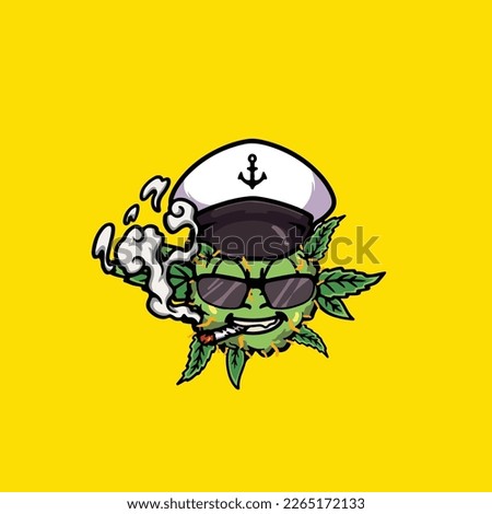 nug weed vector smoking joint bud cartoon festival custom fashion