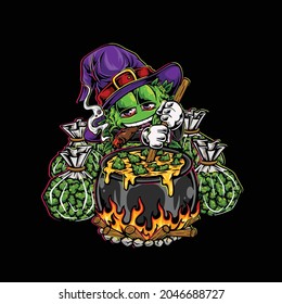 nug wizard cook bud flower weed cannabis extract from halloween