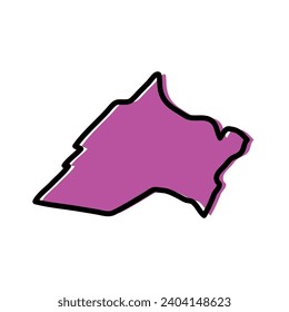 Nugaal region of Somalia vector map illustration.