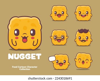 ilustración vectorial de caricatura de nugget