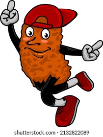 nugget character design maskot vector