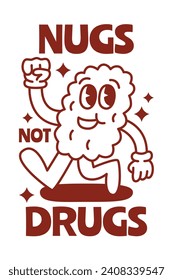 Diseño de caracteres nugget para sitio web, aplicación, impresión, documento, afiche, diseño de pegatinas, etc.