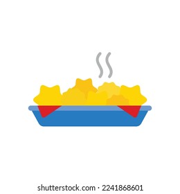 nugget flat color food icon