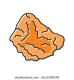 nugget fried chicken color icon vector. nugget fried chicken sign. isolated symbol illustration