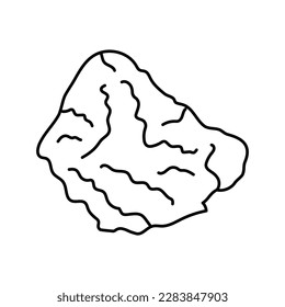 nugget fried chicken line icon vector. nugget fried chicken sign. isolated contour symbol black illustration
