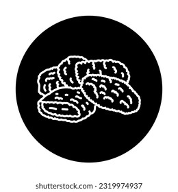 Nuggets black line icon. Pictogram for web page, mobile app, promo.