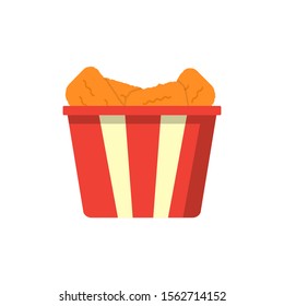 Nuggets chicken color icon. Simple line, outline vector of fast foot icons for ui and ux, website or mobile application