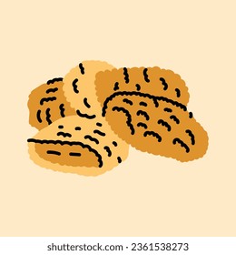 Nuggets  color icon. Frozen food concept. Vector isolated element.
