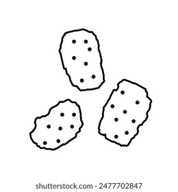 Nuggets icono aislado sobre fondo blanco.