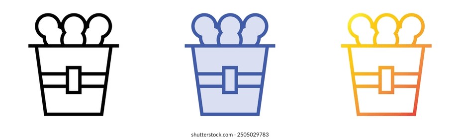 nuggets icon. Linear, Blue Fill and Gradient Style Design Isolated On White Background
