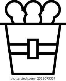 Nuggets-Symbol. Dünnes lineares Design einzeln auf weißem Hintergrund