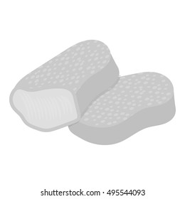 Nuggets vector icon in monochrome style for web