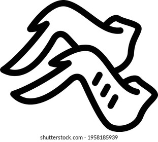 icono de la línea delgada vectorial nuggets