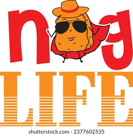 NUGNUG LIFE-Chicken NUG T-Shirt Design