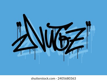 NUGZ word graffiti tag style