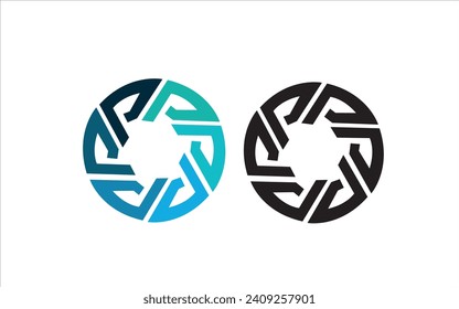 nuique circle logo design modern business logo simple logo