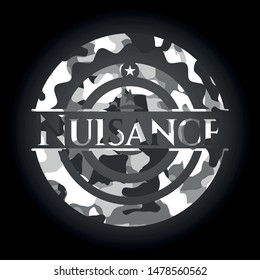 Nuisance on grey camo pattern