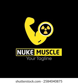 Nuke Muscle Logo Design Template. Good for Business, Agency, Community and Organization