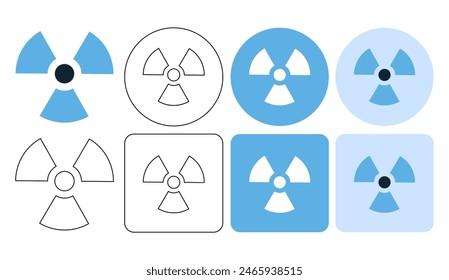 nuke nuclear, radioactive, pollution, x-ray icon sign symbol ui and ux design, glyphs and stroke line icon