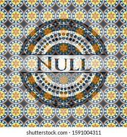 Null arabic emblem. Arabesque decoration.