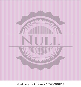 Null realistic pink emblem