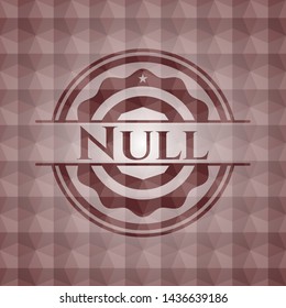 Null red seamless emblem with geometric pattern.