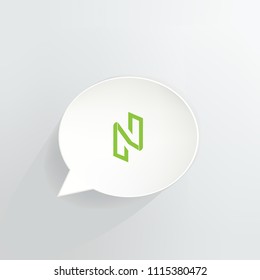 Nuls Cryptocurrency Coin Speech Bubble Background