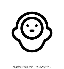 Numb. Editable stroke vector icon.