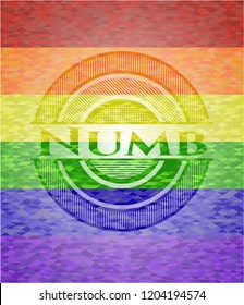 Numb lgbt colors emblem 