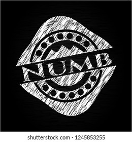 Numb on blackboard